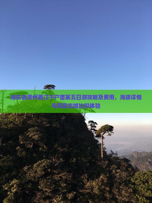 海东去贵州西江千户苗寨五日游攻略及费用，海拔详情与凤凰古城比拟体验