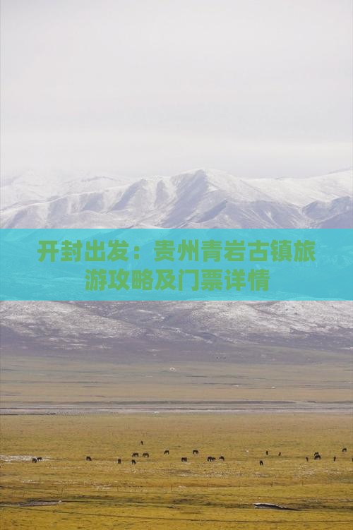 开封出发：贵州青岩古镇旅游攻略及门票详情