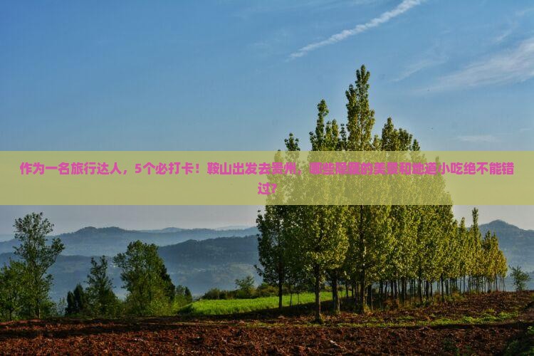 作为一名旅行达人，5个必打卡！鞍山出发去贵州，哪些隐藏的美景和地道小吃绝不能错过？