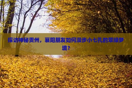探访神秘贵州，襄阳朋友如何漫步小七孔的翠绿梦境？