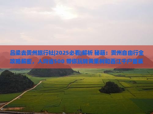 吕梁去贵州旅行社