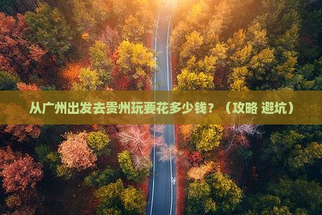广州去贵州旅游
