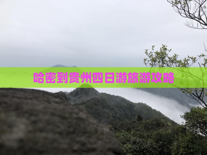 哈密到贵州四日游