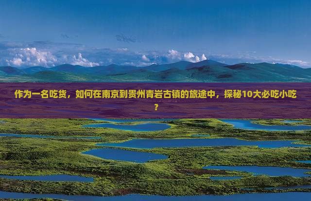 作为一名吃货，如何在南京到贵州青岩古镇的旅途中，探秘10大必吃小吃？