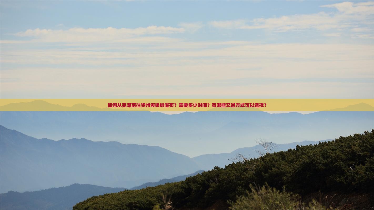 如何从芜湖前往贵州黄果树瀑布？需要多少时间？有哪些交通方式可以选择？