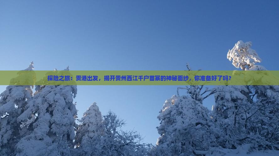 探险之旅：贵港出发，揭开贵州西江千户苗寨的神秘面纱，你准备好了吗？