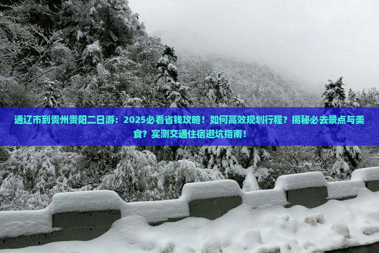 通辽市到贵州贵阳二日游