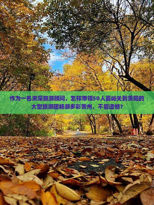 作为一名资深旅游顾问，怎样带领50人嘉峪关到贵阳的大型旅游团畅游多彩贵州，不留遗憾？