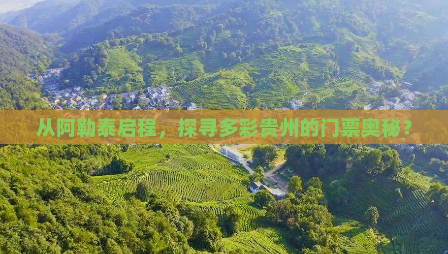 从阿勒泰启程，探寻多彩贵州的门票奥秘？