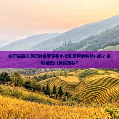 眉山去贵州小七孔旅游小吃