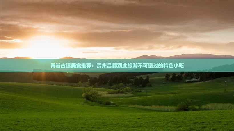 昌都到贵州青岩古镇旅游小吃