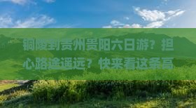 铜陵到贵州贵阳六日游