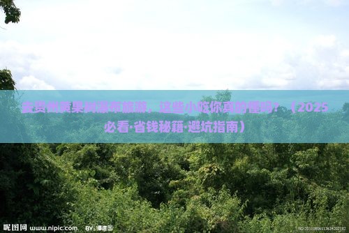 十月到贵州黄果树瀑布旅游小吃