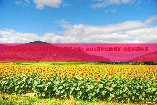 德宏到贵州青岩古镇门票