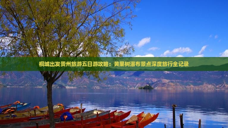 桐城去贵州黄果树瀑布五日游