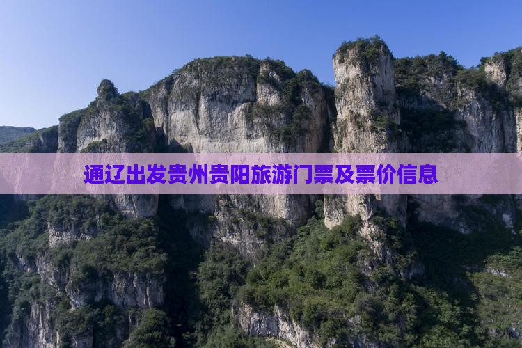 通辽到贵州贵阳门票
