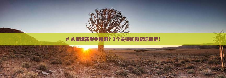 诸城到贵州团体旅游
