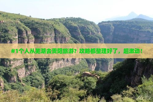 芜湖到贵州贵阳个人游