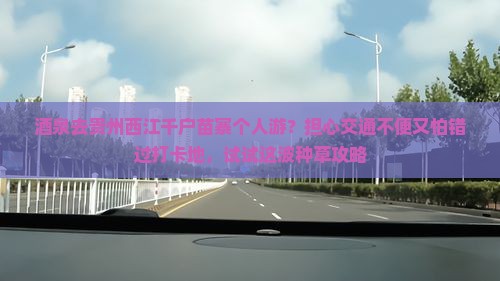 酒泉去贵州西江千户苗寨个人游