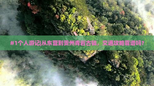 东营去贵州青岩古镇个人游
