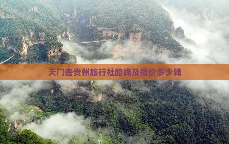 天门去贵州旅行社