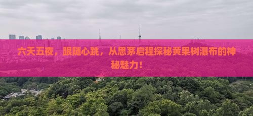 思茅到贵州黄果树瀑布六日游