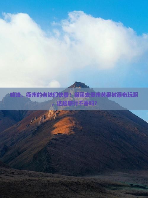 衢州去贵州黄果树瀑布自由团