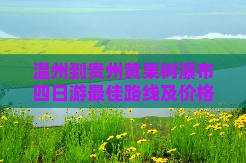 温州到贵州黄果树瀑布四日游