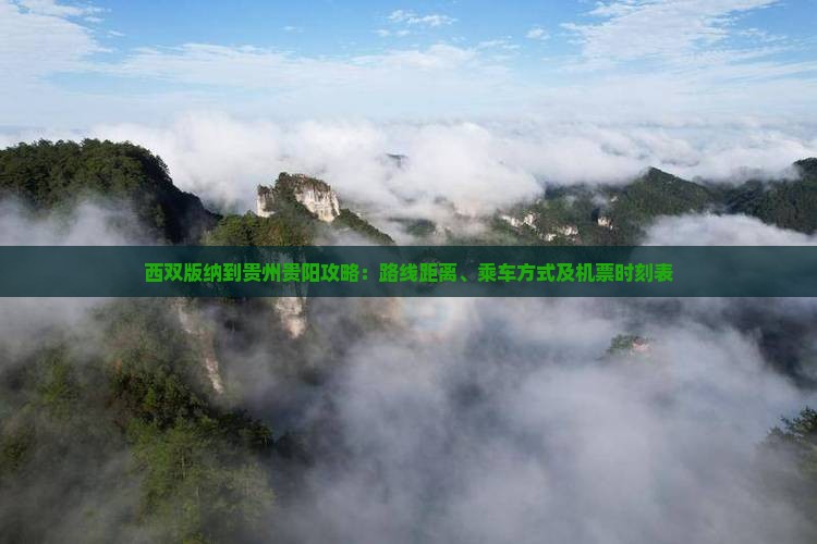 西双版纳到贵州贵阳攻略