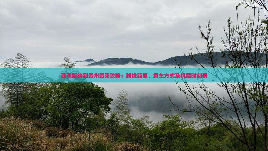 西双版纳到贵州贵阳攻略