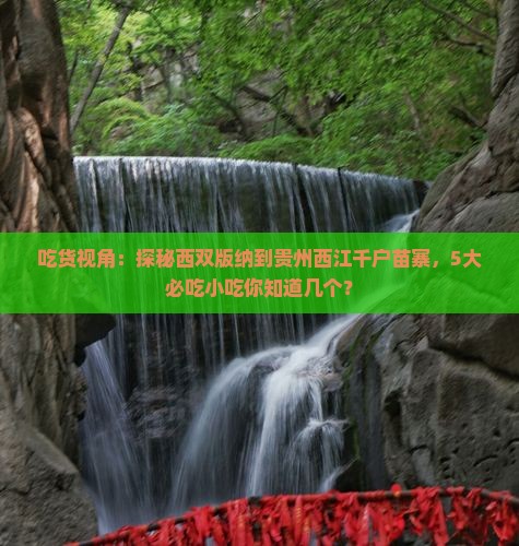 西双版纳去贵州西江千户苗寨旅游小吃