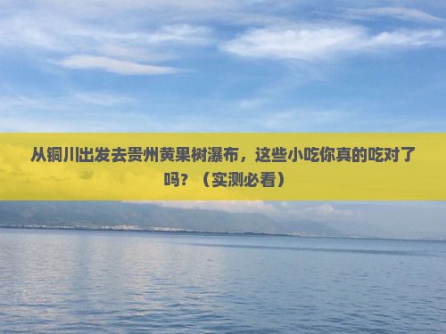 铜川去贵州黄果树瀑布旅游小吃