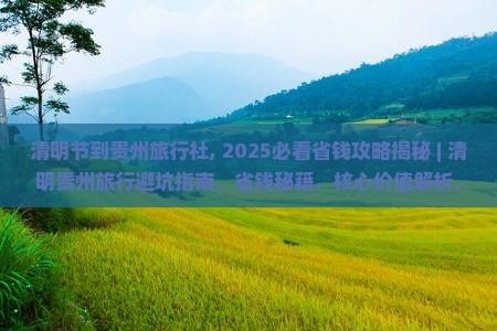 清明节到贵州旅行社