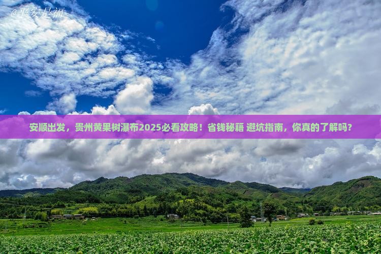 安顺到贵州黄果树瀑布旅行社