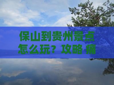 保山到贵州景点