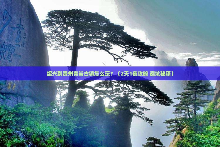 绍兴到贵州青岩古镇旅行社