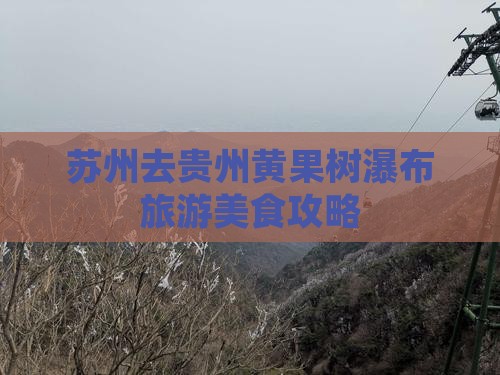 苏州去贵州黄果树瀑布旅游小吃