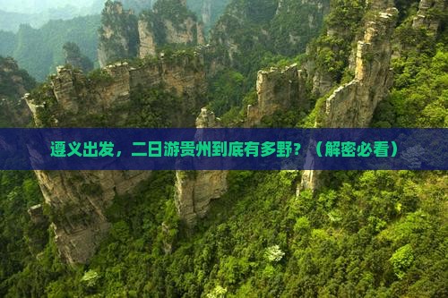 遵义到贵州二日游