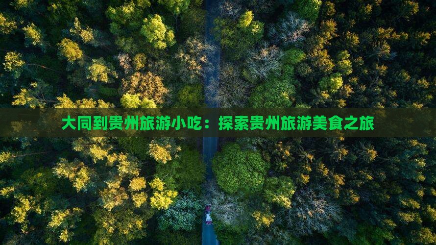 大同到贵州旅游小吃