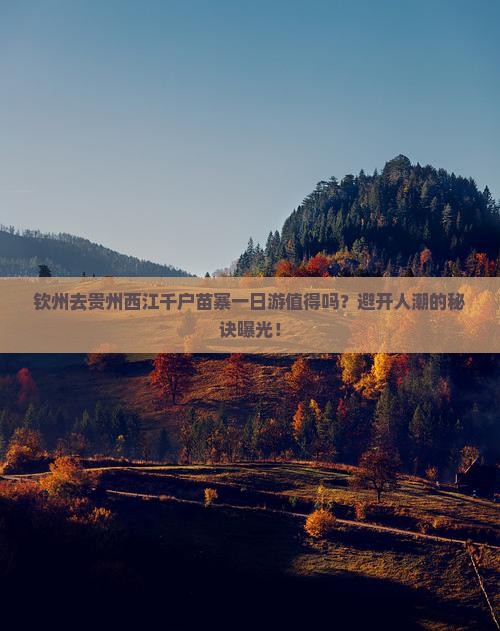 钦州去贵州西江千户苗寨一日