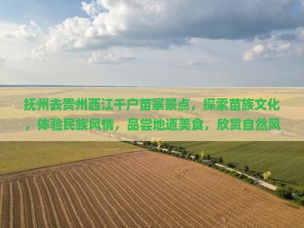 抚州去贵州西江千户苗寨景点