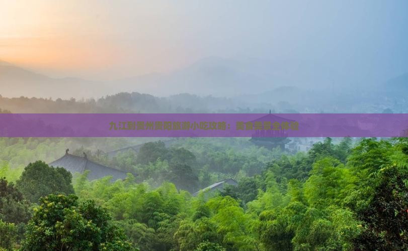 九江到贵州贵阳旅游小吃