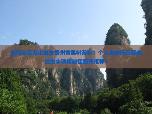 芜湖去贵州黄果树瀑布个人游