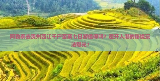 阿勒泰去贵州西江千户苗寨七日游