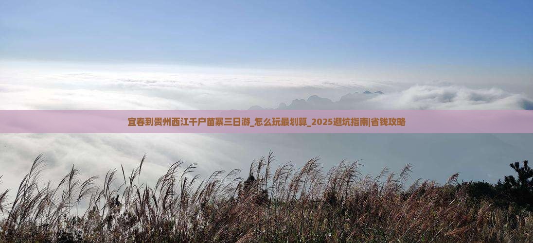 宜春到贵州西江千户苗寨三日游