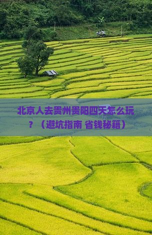 北京去贵州贵阳四日游