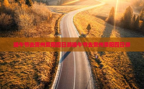 端午节去贵州贵阳四日游