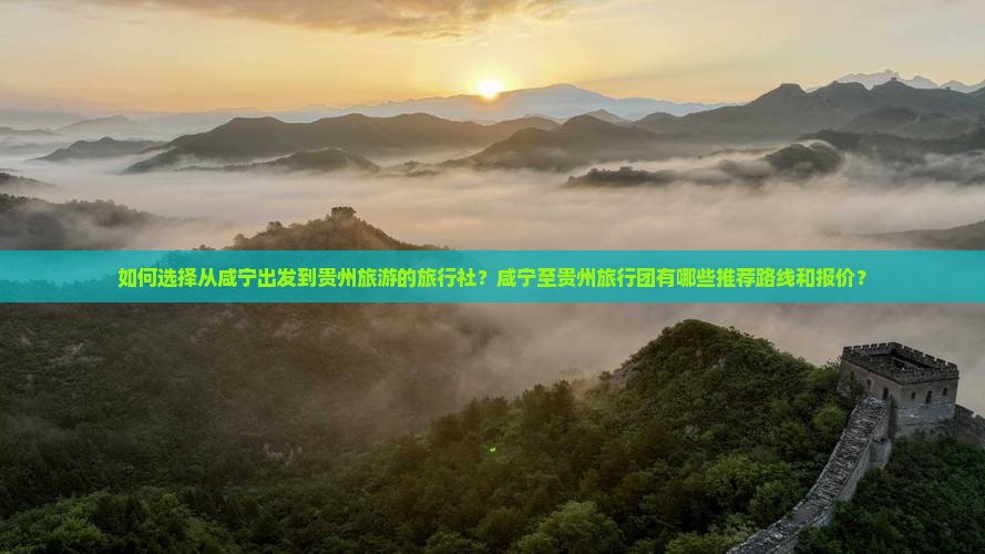 咸宁到贵州旅行社