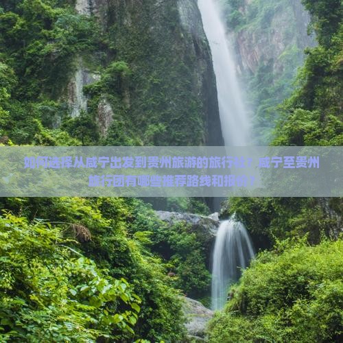 咸宁到贵州旅行社