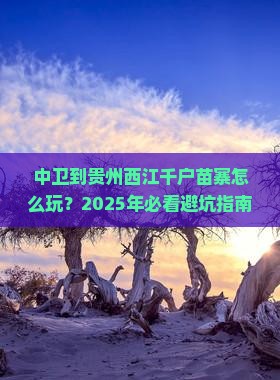 中卫到贵州西江千户苗寨旅游